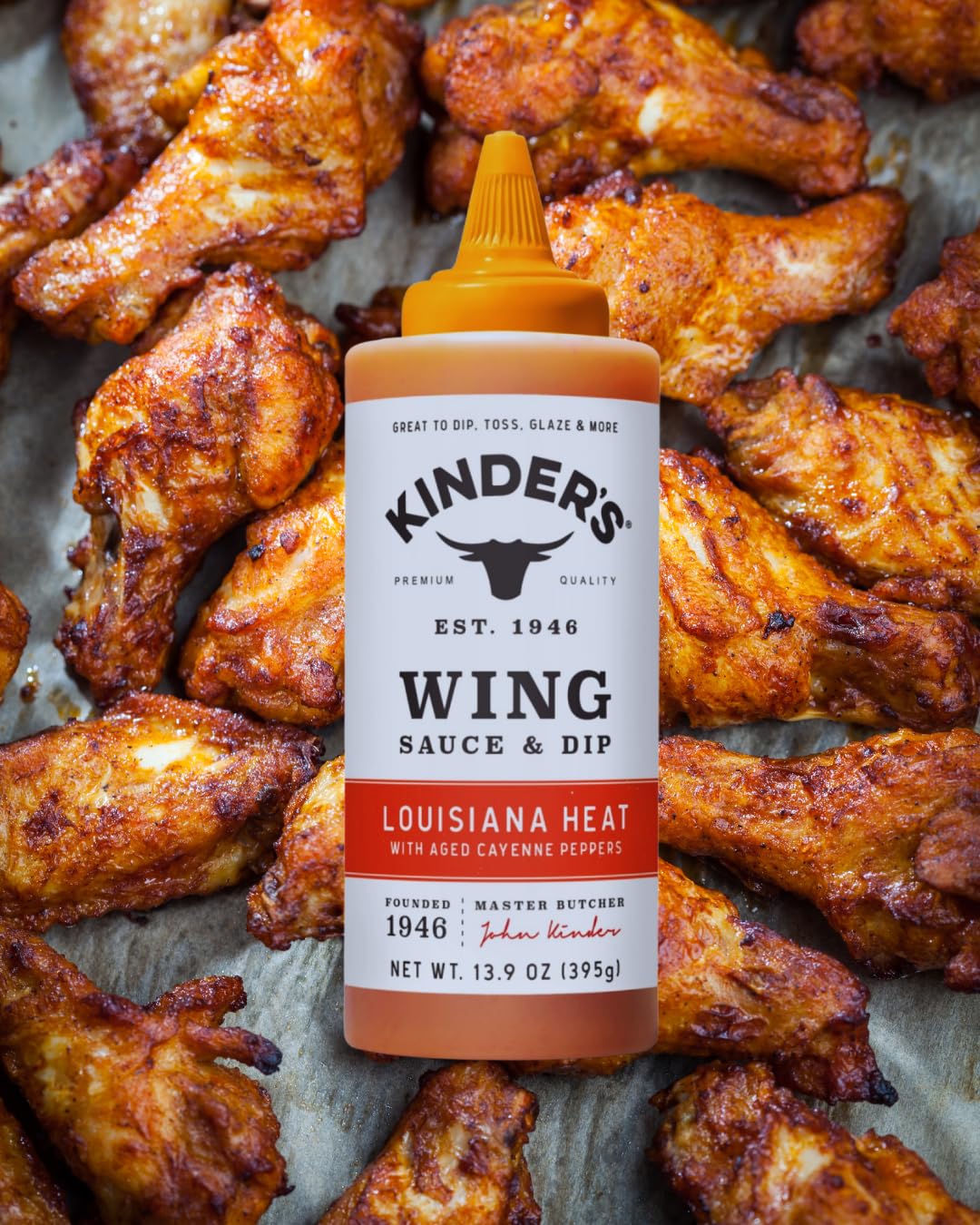Kinder's Wing Sauce Variety Pack, Louisiana Heat and Buffalo Sauce with Ranch Dip Mix, Premium Quality Since 1946
