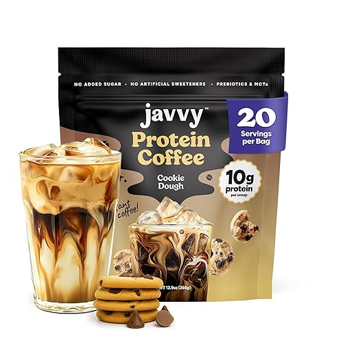 Javvy Protein Coffee Powder - Whey Protein Powder with Arabica Coffee, Zero Artificial Flavors & Sweeteners, 80 mg Caffeine, No Added Sugar, 20