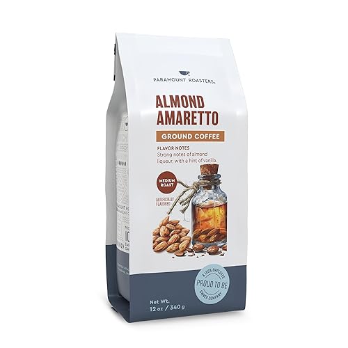 Almond Amaretto Flavored Ground Coffee, 1-12oz Medium Roast