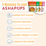 AshaPops Variety Pack Popped Water Lily Seeds - Gluten Free | Vegan | Paleo | Kosher OU| Soy Free | 1 oz | (Pack of 4 Bags)