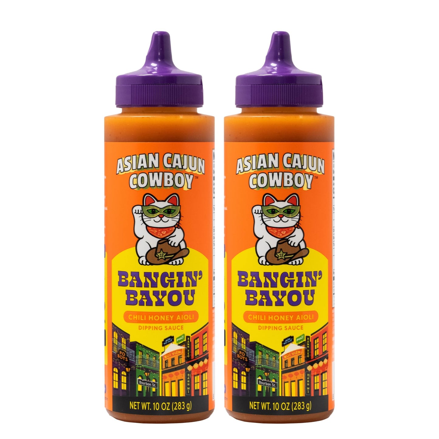Asian Cajun Cowboy Bangin’ Bayou Dipping Sauce for Meat, Snacks & Dips - 2 Pack