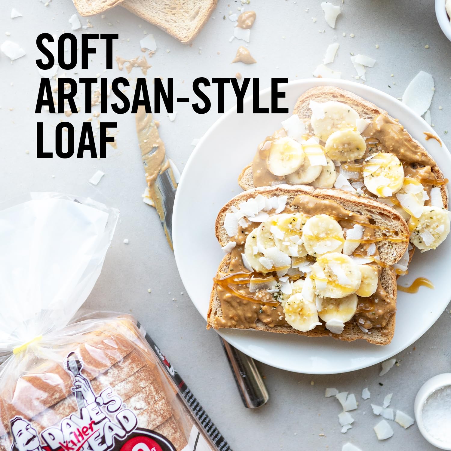 Dave's Killer Bread White Bread Done Right, Artisan-Style Organic White Bread, 24 oz Loaf