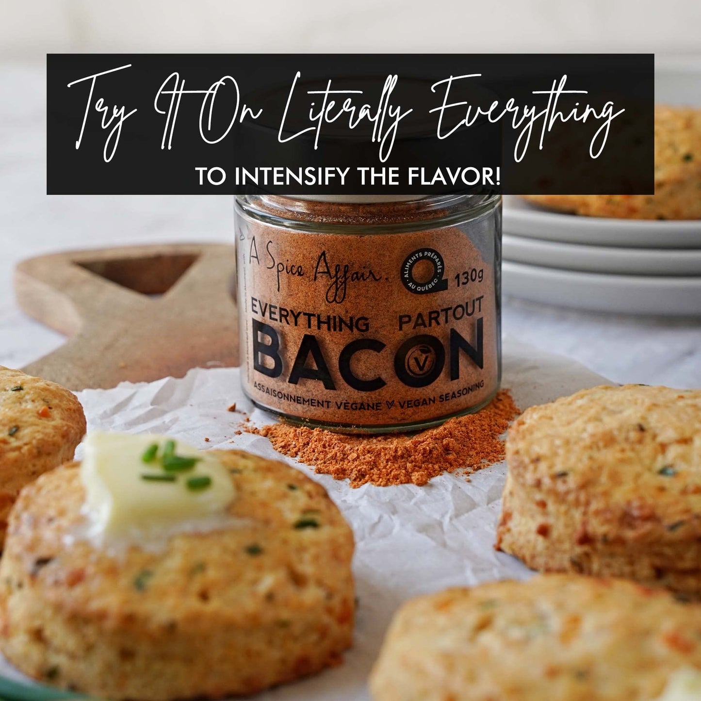A Spice Affair’s Everything Bacon Vegan Seasoning | Smoky, Savoury & Crispy Bacon-Style Flavor (Vegan) | All-Natural, Non-GMO, Filler-Free | Perfect