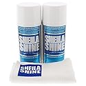 2 x 10oz Sheila Shine Stainless Steel Cleaner and Polish w/ Microfiber Cloth - Cleans, Polishes & Protects Kitchen Appliances, Refrigerators, Sinks