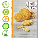 St Michel Caramel Grandes Galettes Butter Cookies Biscuits 5.29oz, Made In France, Pack of 4 Non-GMO total of 36 Butter Cookies