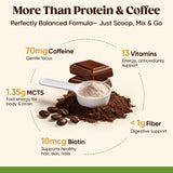 Sugar Free Protein Coffee - Cold Brew Mocha Iced Coffee, 70mg Caffeine, MCT Oil, Probiotics & Fiber, 13 Vitamins, Instant Coffee For Energy, Focus