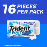 Trident White Peppermint Sugar-Free Chewing Gum, 9 Packs of 16 Pieces (144 Total Pieces)