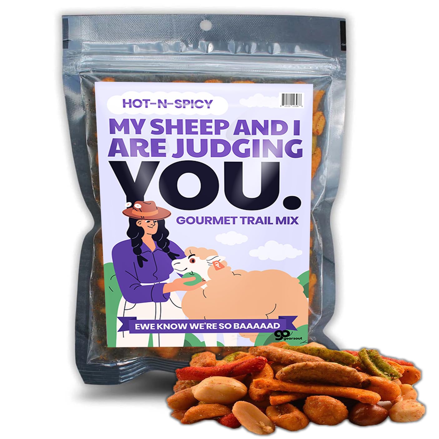 Premium Sheep and I Judge You Trail Mix - Nutty, Fruity, Snack Blend - Gourmet Delight for Energy - Loved by Customers