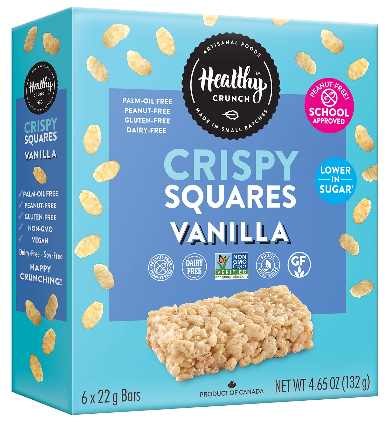 HEALTHY CRUNCH ALLERGEN-FRIENDLY CRISPY SQUARES - VANILLA 4.68 OZ.