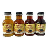 Vermont Maple Syrup Sampler, Pure, Small-Batch from Maple Farmers, Four-pack 8 oz Glass Bottles, Golden, Amber, Dark & Very Dark