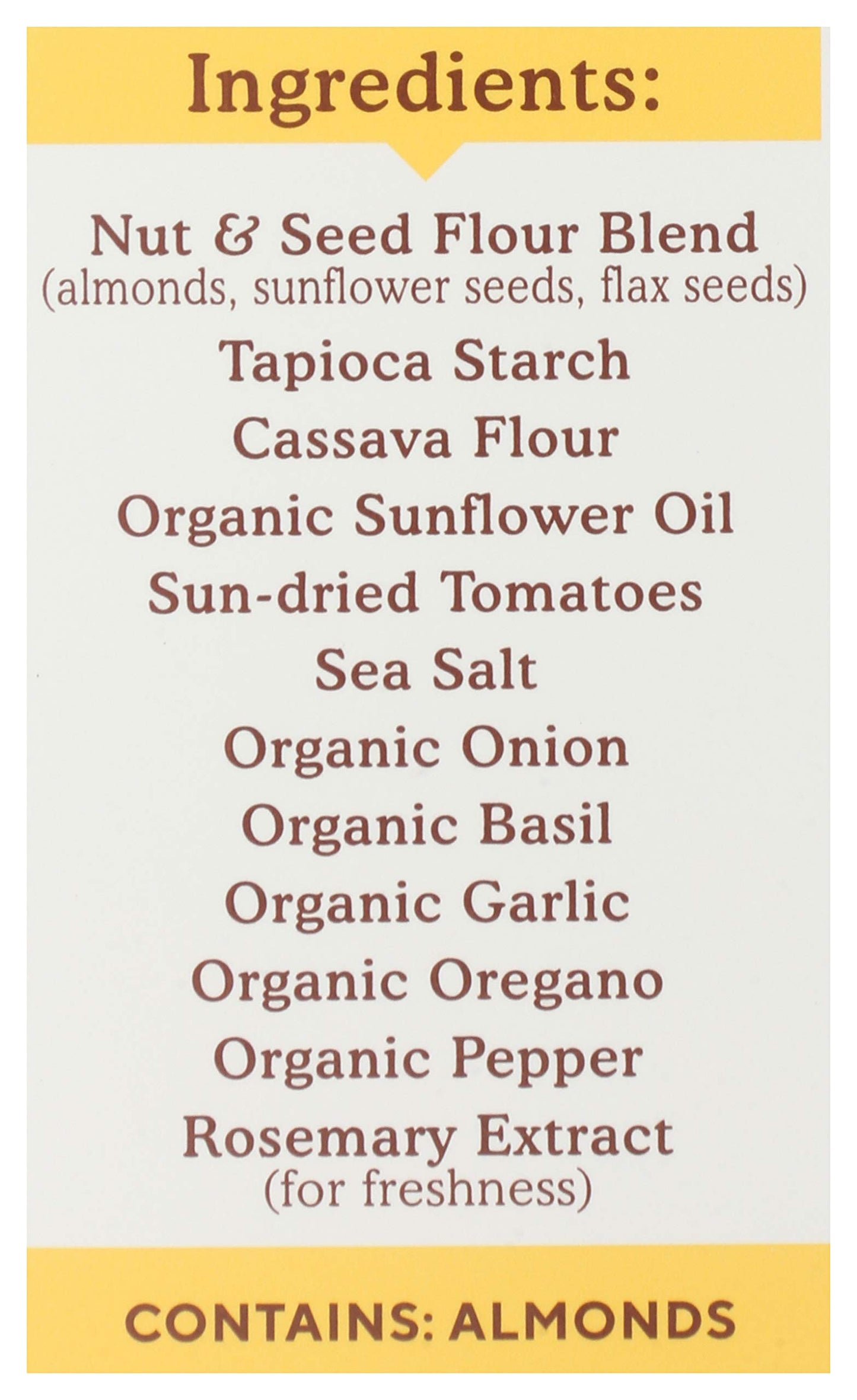 Simple Mills Almond Flour Crackers, Sundried Tomato & Basil, Gluten Free, Flax Seed, Sunflower Seeds, Corn Free, Good for Snacks, Made with whole