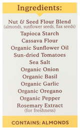 Simple Mills Almond Flour Crackers, Sundried Tomato & Basil, Gluten Free, Flax Seed, Sunflower Seeds, Corn Free, Good for Snacks, Made with whole