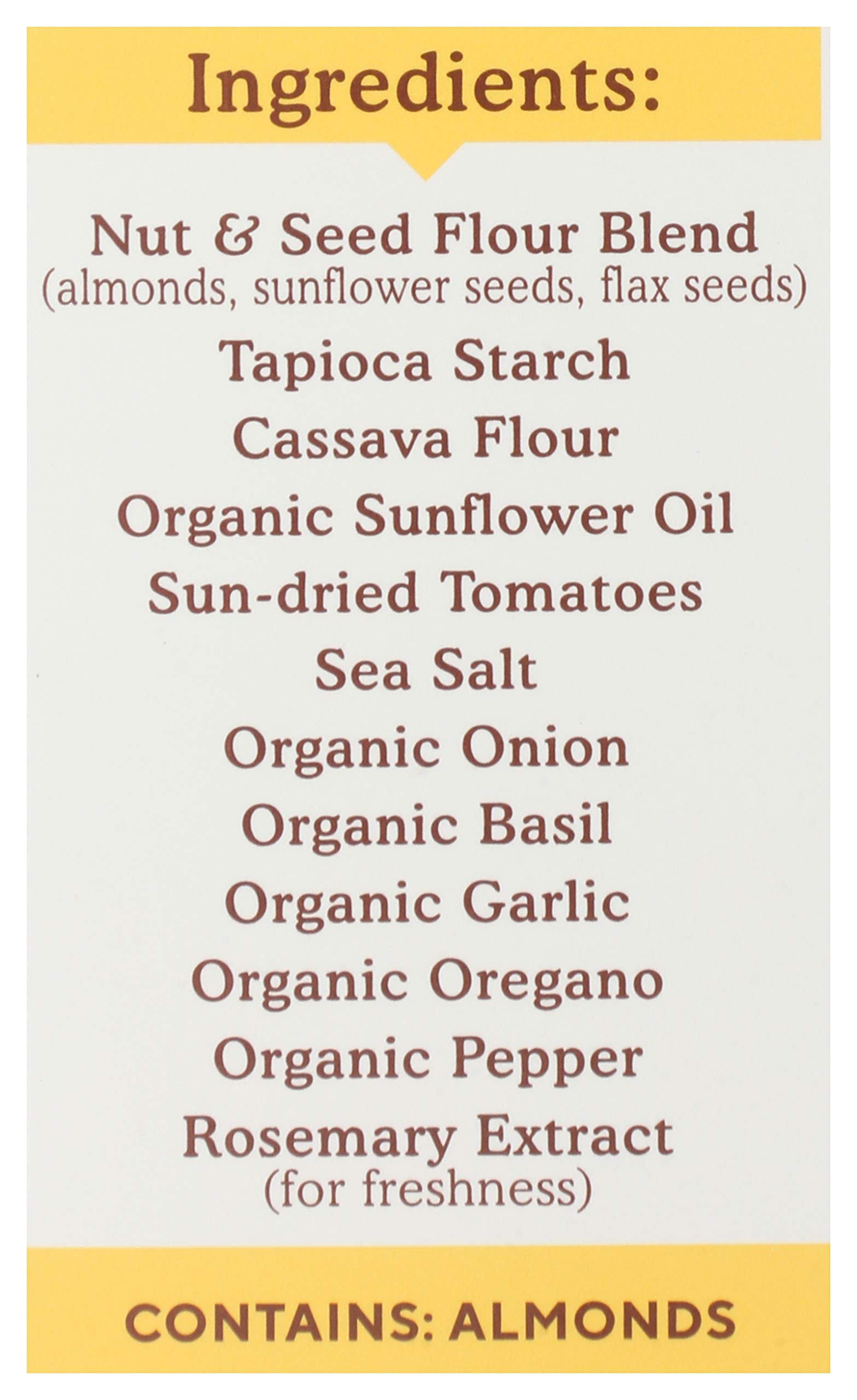 Simple Mills Almond Flour Crackers, Sundried Tomato & Basil, Gluten Free, Flax Seed, Sunflower Seeds, Corn Free, Good for Snacks, Made with whole