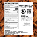 Sesame Sticks Snack, Honey Roast Flavor. Delicious and Fresh Local Honey Roasted Snacks with the Perfect Mix of Sweet and Salty Flavor for Midday