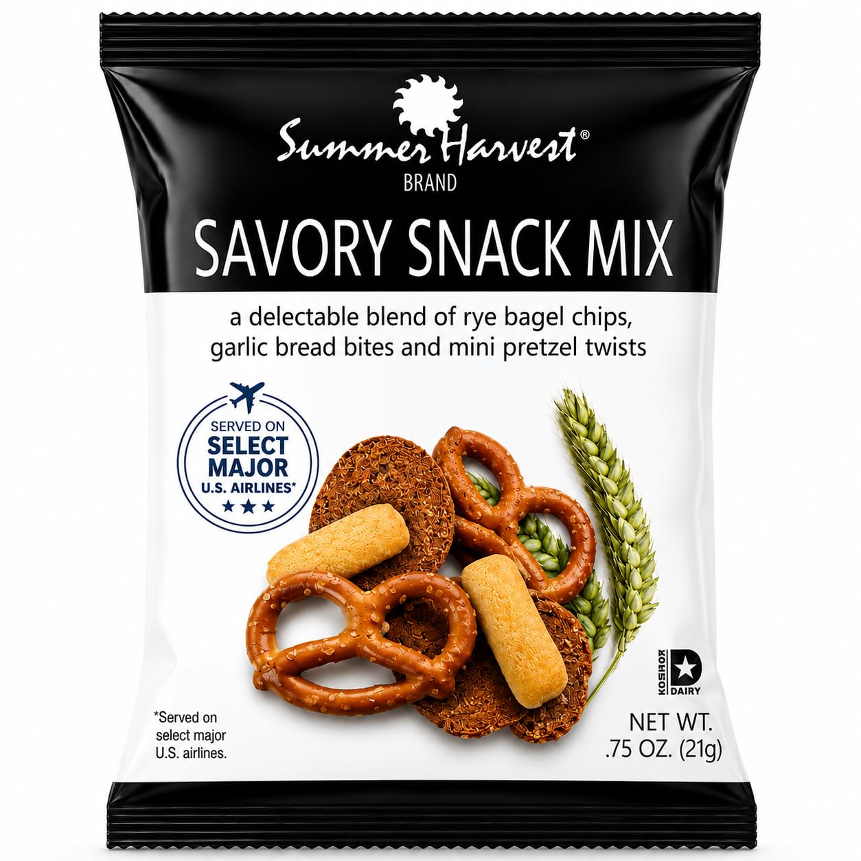 Summer Harvest Savory Snack Mix, 100 Individually Wrapped Bags .75oz each