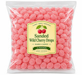 Sanded Wild Cherry Hard Candy, Old-Fashioned Fruit Drops - 5 lb (Approx. 350 pieces)