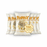 BUNKY Protein Popcorn, Aged White Cheddar | up to 20g Protein +13G Fiber Per Bag | High-Protein, Low-Calorie, Gluten-Free Snack | Non-GMO, No Seed