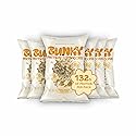 BUNKY Protein Popcorn, Aged White Cheddar | up to 20g Protein +13G Fiber Per Bag | High-Protein, Low-Calorie, Gluten-Free Snack | Non-GMO, No Seed