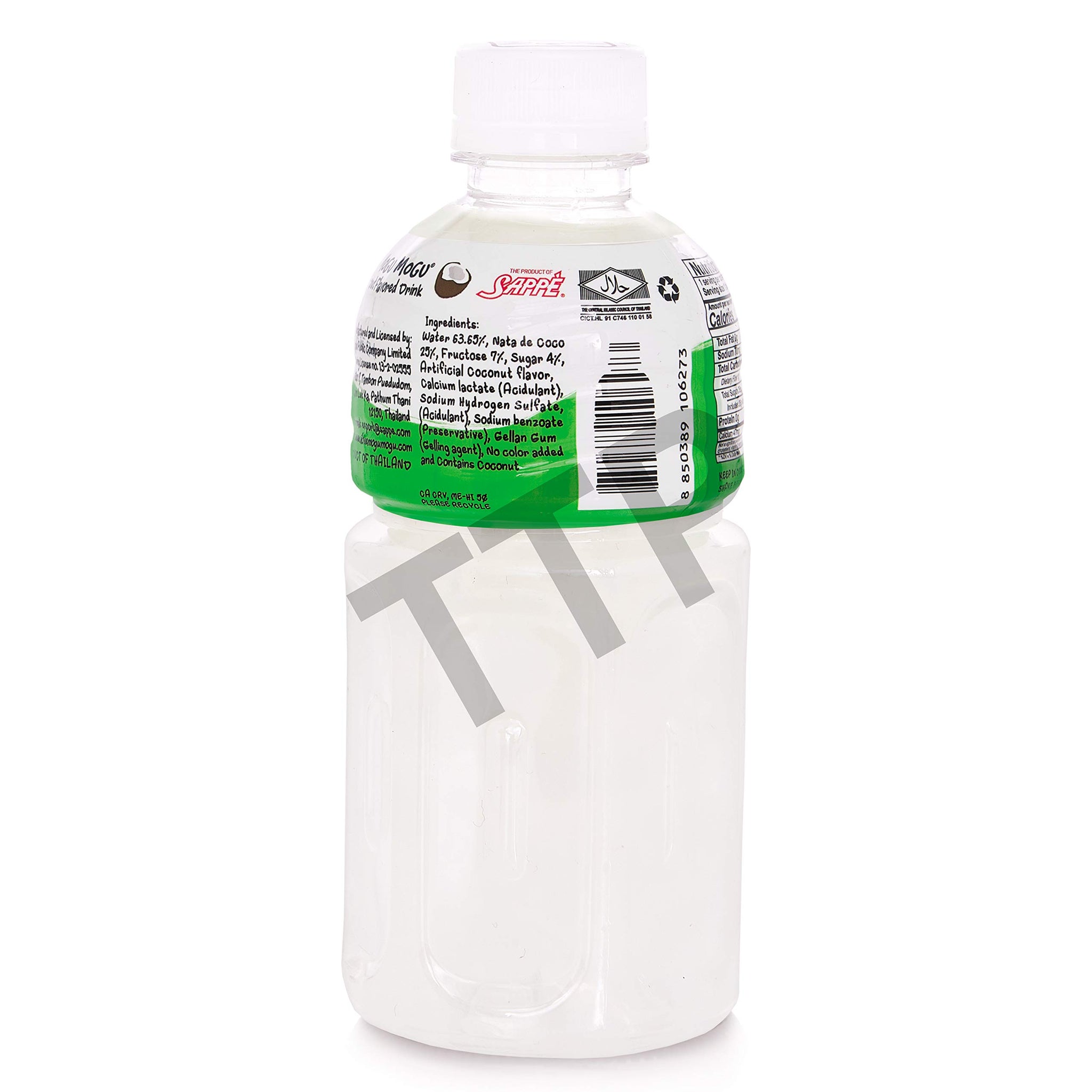Mogu Mogu Fruit Juice with Nata De Coco, 10.82 oz (Pack of 24) (Coconut)