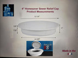 The Original 3" x 4" Home-Saver Combination Flip Top Sewer Relief Cap - Fits either a 3" or 4" Sewer Cleanout Pipe - Made in the USA
