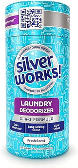 SilverWorks! Laundry Deodorizer, In-Wash Scent Booster, 3-in-1 Odor Eliminator, Long Lasting Scent, Protects Against Odors, Laundry Odor Remover