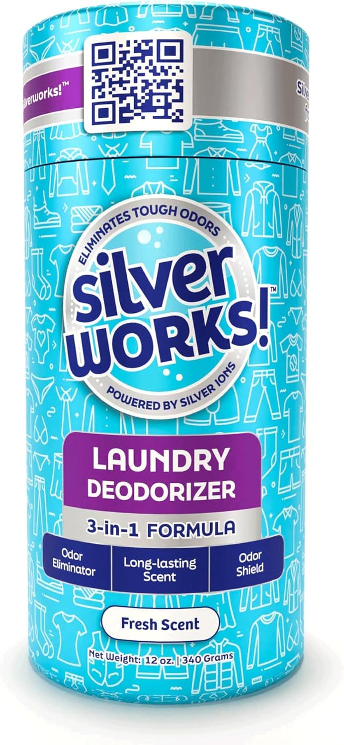 SilverWorks! Laundry Deodorizer, In-Wash Scent Booster, 3-in-1 Odor Eliminator, Long Lasting Scent, Protects Against Odors, Laundry Odor Remover