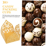 LIFKOME 50pcs Hollow Truffle Cups for Chocolate Wrappers Elegant Dessert Liners for Weddings Parties and Showers Lightweight and Easy to Use