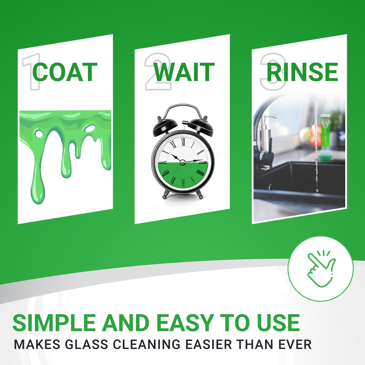 KLEAR Kryptonite Multipurpose Glass Cleaner |Powerful Cleaning 5-1 Combo | Glass Friendly & Alcohol-Free Glass Cleaner| Coat, Relax, Rinse| 9 oz (Pack