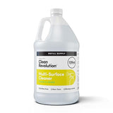 Clean Revolution Multi Surface Cleaner Refill Supply, Non-Toxic, Eco-Friendly & Plant-Based, Ready to Use, Lemon & Herbs, 128 Fl Oz (1 Gallon)