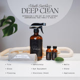 O'VEDA Starter Kit - Multi-Purpose Cleaning Bundle with 1 Concentrate & 1 Spritzer Refill Bottle (30ml each), 16oz Spray Bottle & Cleaning Cloth