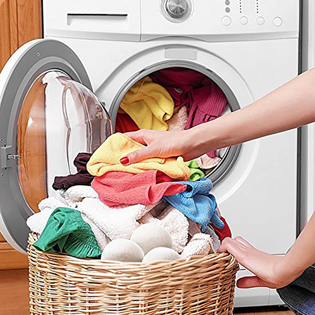 Pure New Zealand Wool Dryer Ball, Healthy Non-Toxic Felt Dry Ball, Reusable Fabric Softener, One Pack Of Six