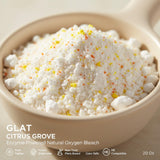 GLAT Group Enzyme-Powered Natural Oxygen Bleach (Powder) - Citrus Grove | Chlorine-Free Stain Remover & Laundry Whitener | Safe for Colors, Septic