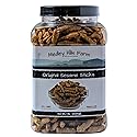 Sesame Sticks Original 1 lb. By Medley Hills Farm in Reusable Container - Delicious and Fresh Sesame Sticks Snacks - Ideal for Midday Snacking
