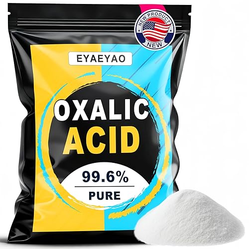 Eyaeyao Oxalic Acid 99.6% Pure - 16 oz (1 lb) - Rust Remover, Wood Bleach & Cleaner - Stainless Steel Cleaner, Deck Restorer - Highly Effective