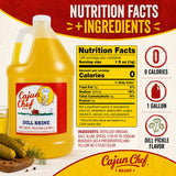 Cajun Chef Dill Brine - Perfect for Brining, Relieves Muscle Cramps, Bloody Mary's, Hydration, Recovery and More (1 Gallon (Pack of 2))