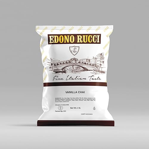 Edono Rucci Vanilla Chai Mix - Creamy Vanilla with a Hint of Spice, 2lb Bag