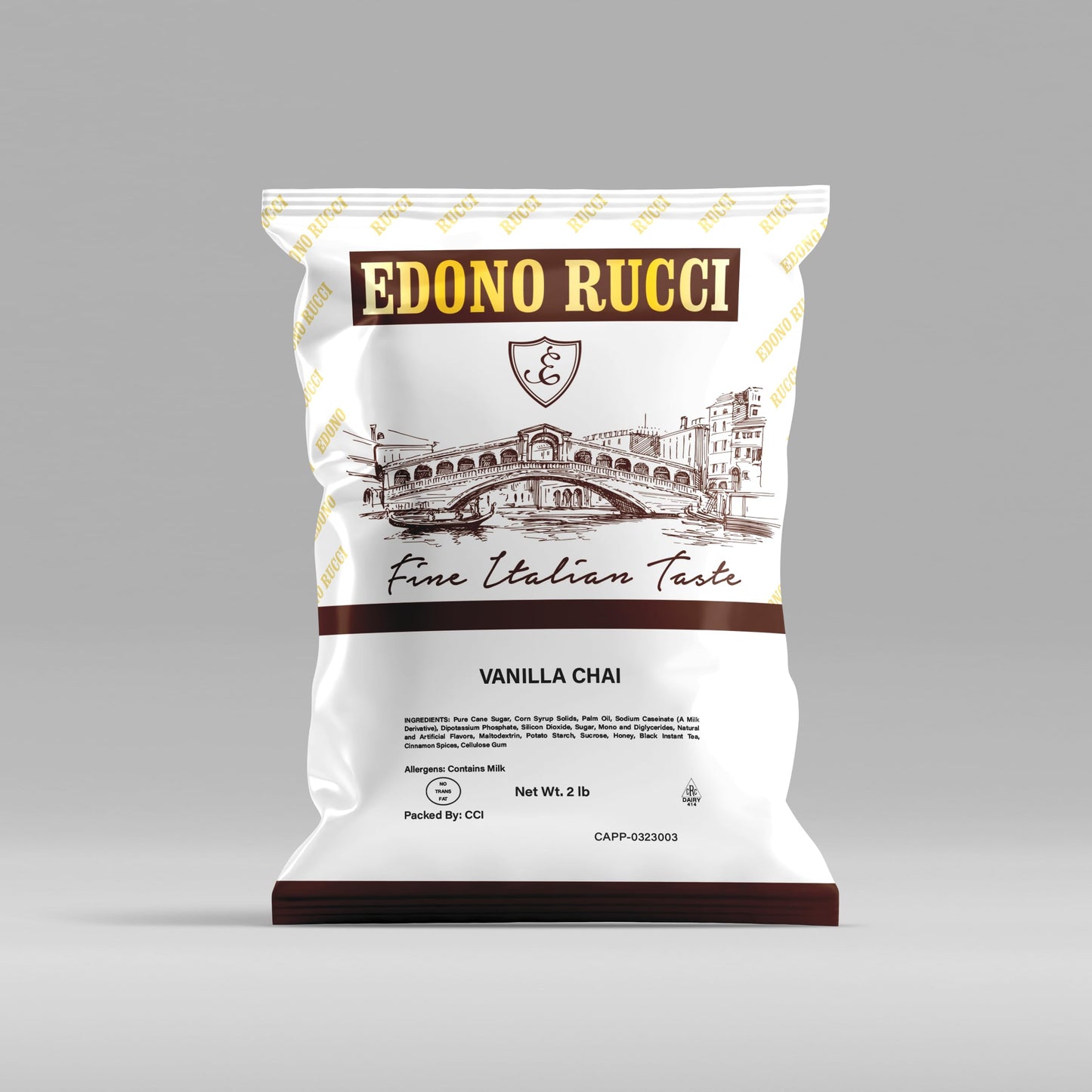 Edono Rucci Vanilla Chai Mix - Creamy Vanilla with a Hint of Spice, 2 Bags (2lbs Each)