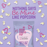 Angie's BOOMCHICKAPOP Sweet & Salty Kettle Corn Popcorn Valentines, 1 Ounce (Pack of 12)