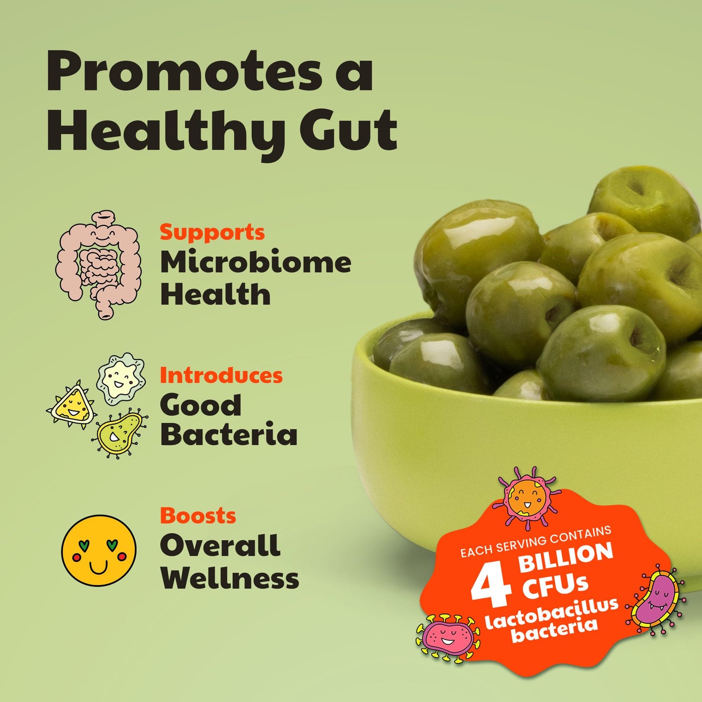 Olive My Pickle Live Culture Probiotic Mixed Olives - 6 Pack Olives Individual Packs of Butter Green Pitted Olives, Red Pepper & Garlic Stuffed Green