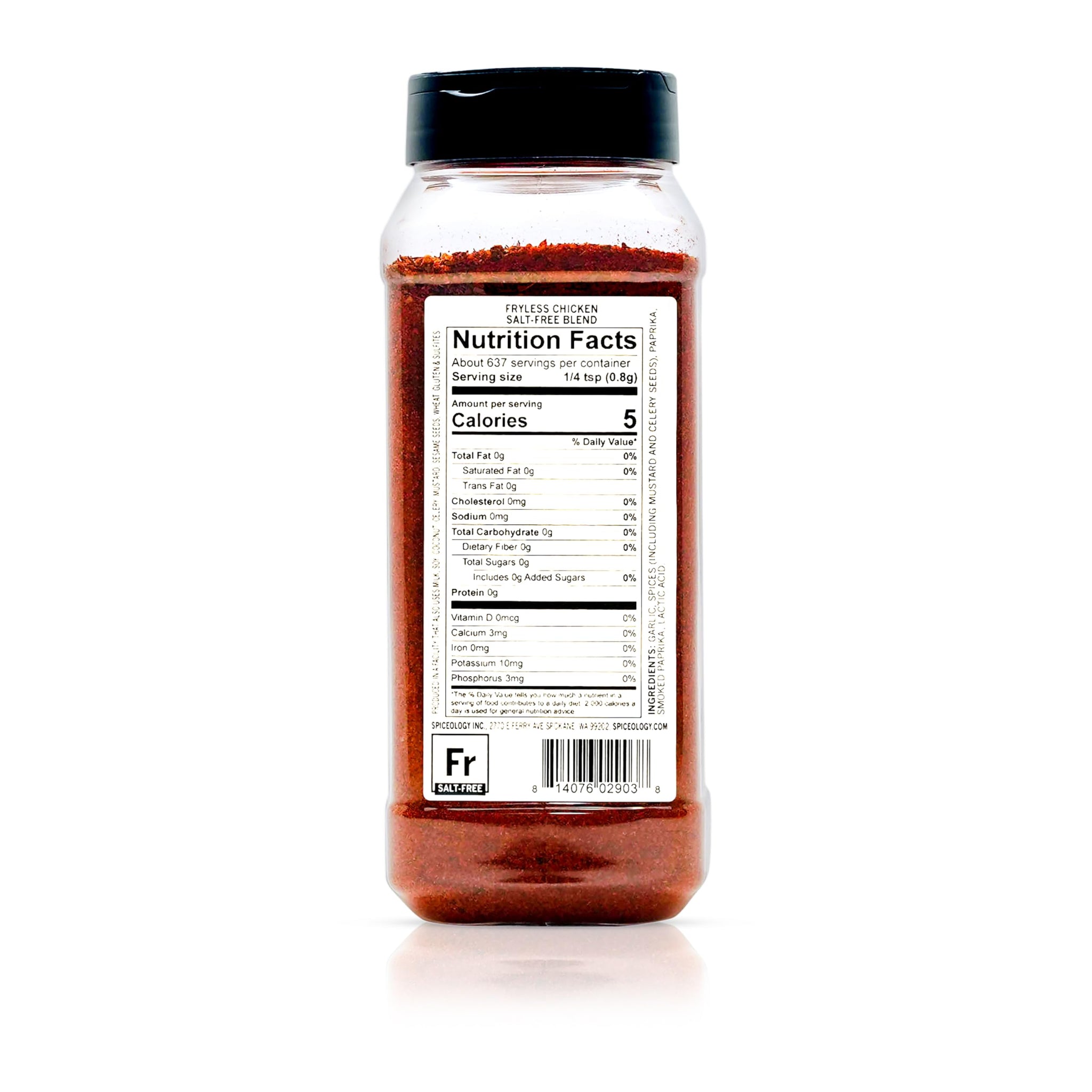 Spiceology - Fryless Chicken Salt-Free Seasoning - Bold Blend of Garlic, Mustard Seed, Celery Seed & Paprika - Perfect for Chicken, Seafood