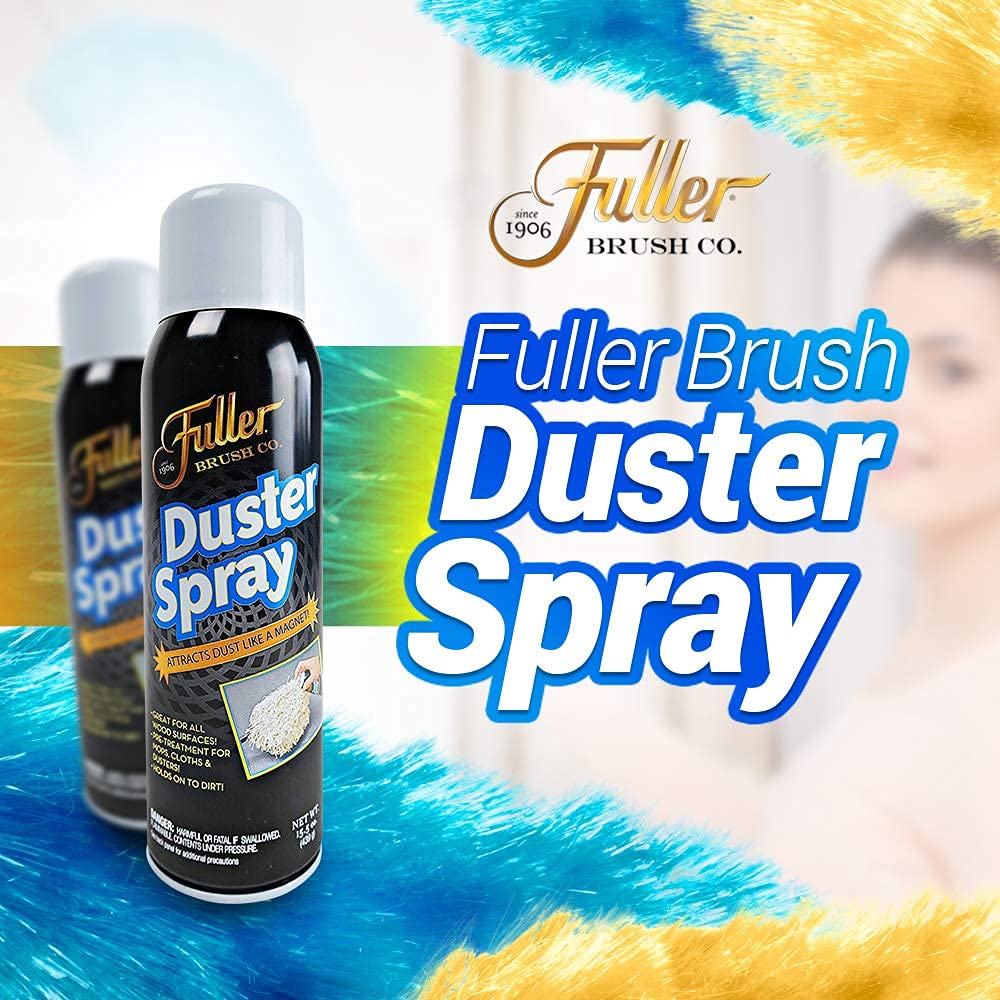 Fuller Brush Duster Spray -15.5 oz Multi Surface Dust Removing Sprayer - Safe Household Cleaning for Floors, Furniture, Blinds & Car Interiors (Pack