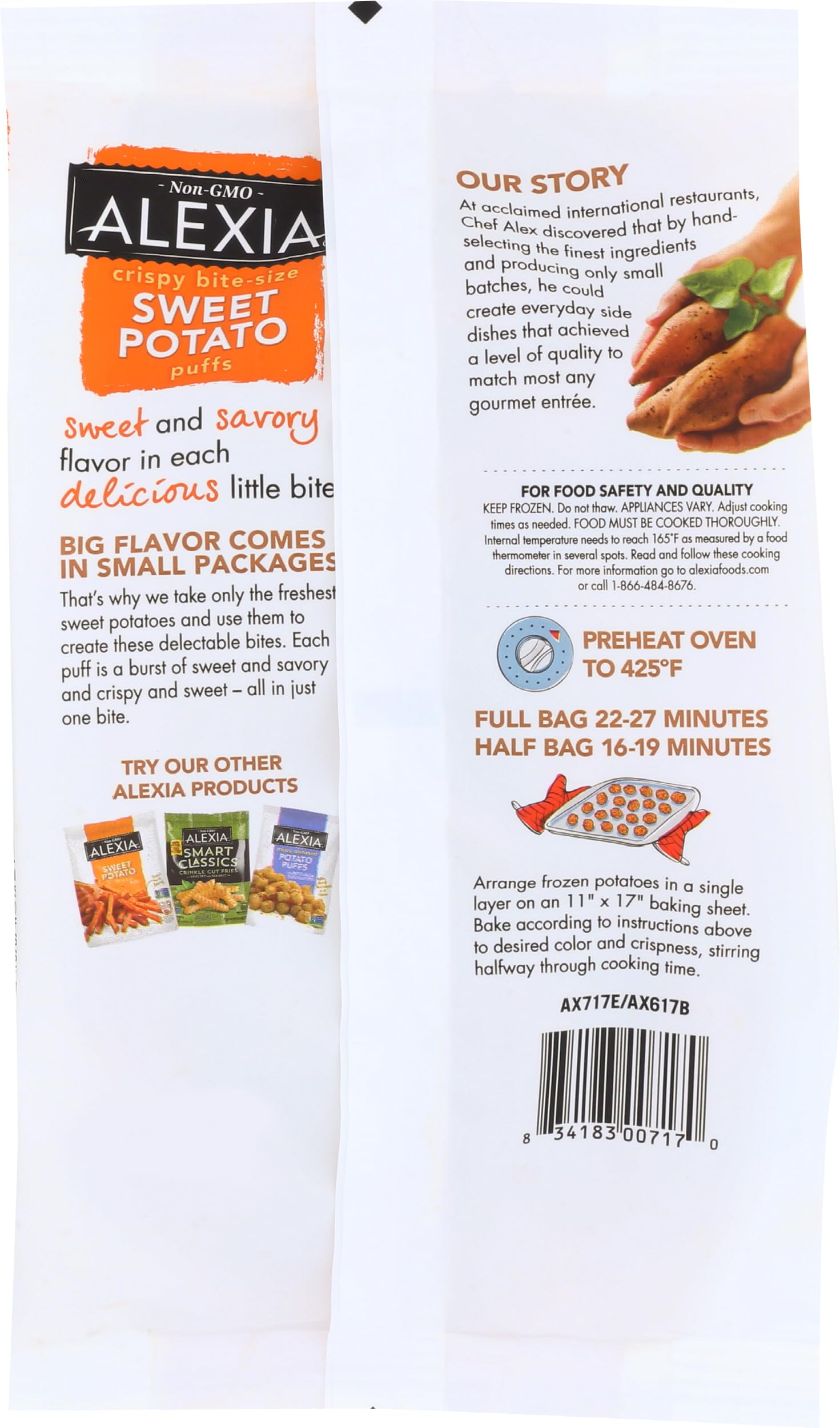 Alexia Crispy Bite-Size Sweet Potato Puffs Bag, 20 Oz