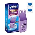 Infiniti Clean Toilet Tank Tablet Holder with Blue Toilet Bowl Tablets, 8.97 x 3.22 x 2.25 Inch Tablet Holder - Prevents Flapper Jams & Residue