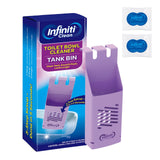 Infiniti Clean Toilet Tank Tablet Holder with Blue Toilet Bowl Tablets, 8.97 x 3.22 x 2.25 Inch Tablet Holder - Prevents Flapper Jams & Residue