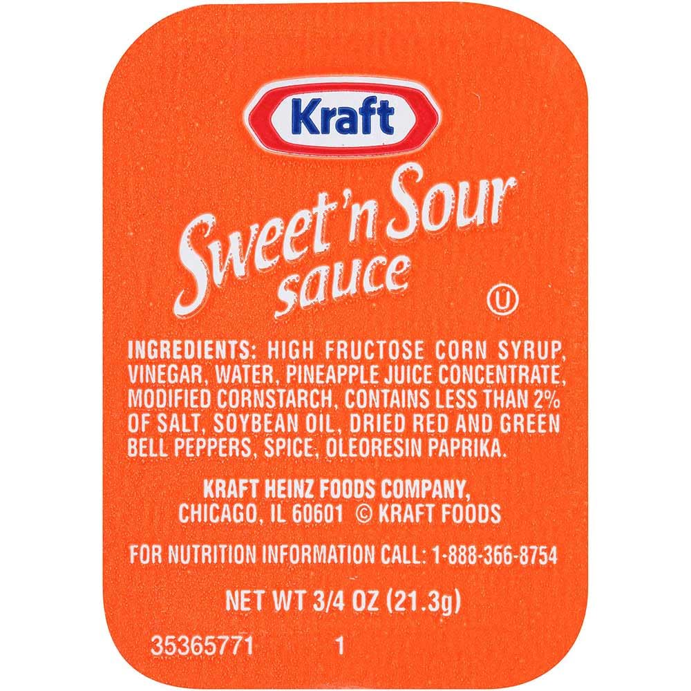 Sauce Sweet And Sour 200 Count 3/4 Ounce