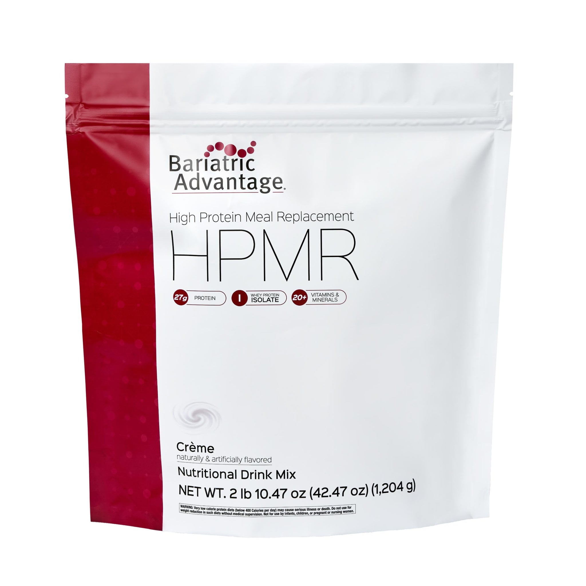 Bariatric Advantage High Protein Meal Replacement Drink Mix, Protein Powder Whey Isolate for Gastric Bypass and Sleeve Gastrectomy Patients, 27g