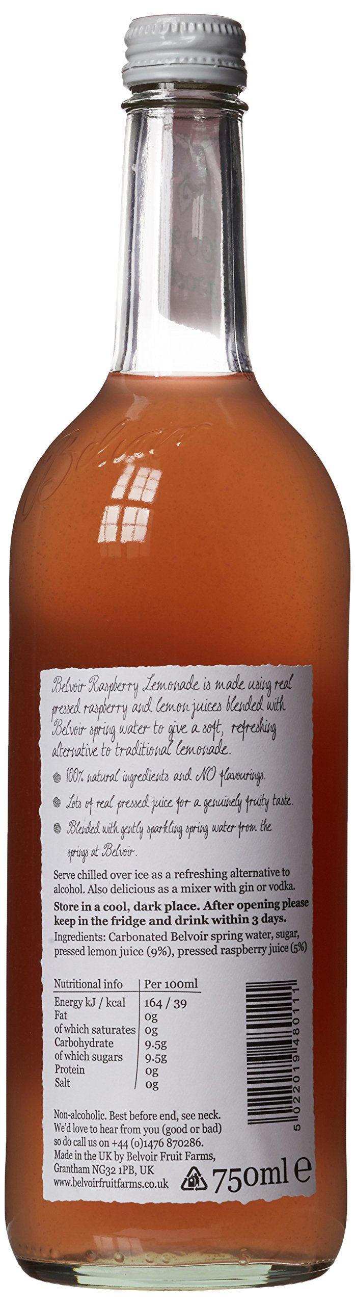 Belvoir Raspberry Lemonade, 750 ml
