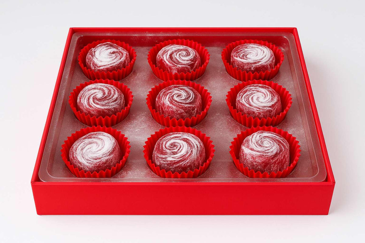 Lezzet, Handmade Rose Turkish Delight, Traditional Lokum, 9 Pieces, Premium Lokum with Real Rose Flavor with Gift Box, 5.82 oz (165g)
