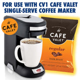 Café Valet Regular Dark Roast Single Serve Coffee Packets - 84 Count - For Use with Café Valet Single Serve Cofee Makers - Disposable Brew Basket