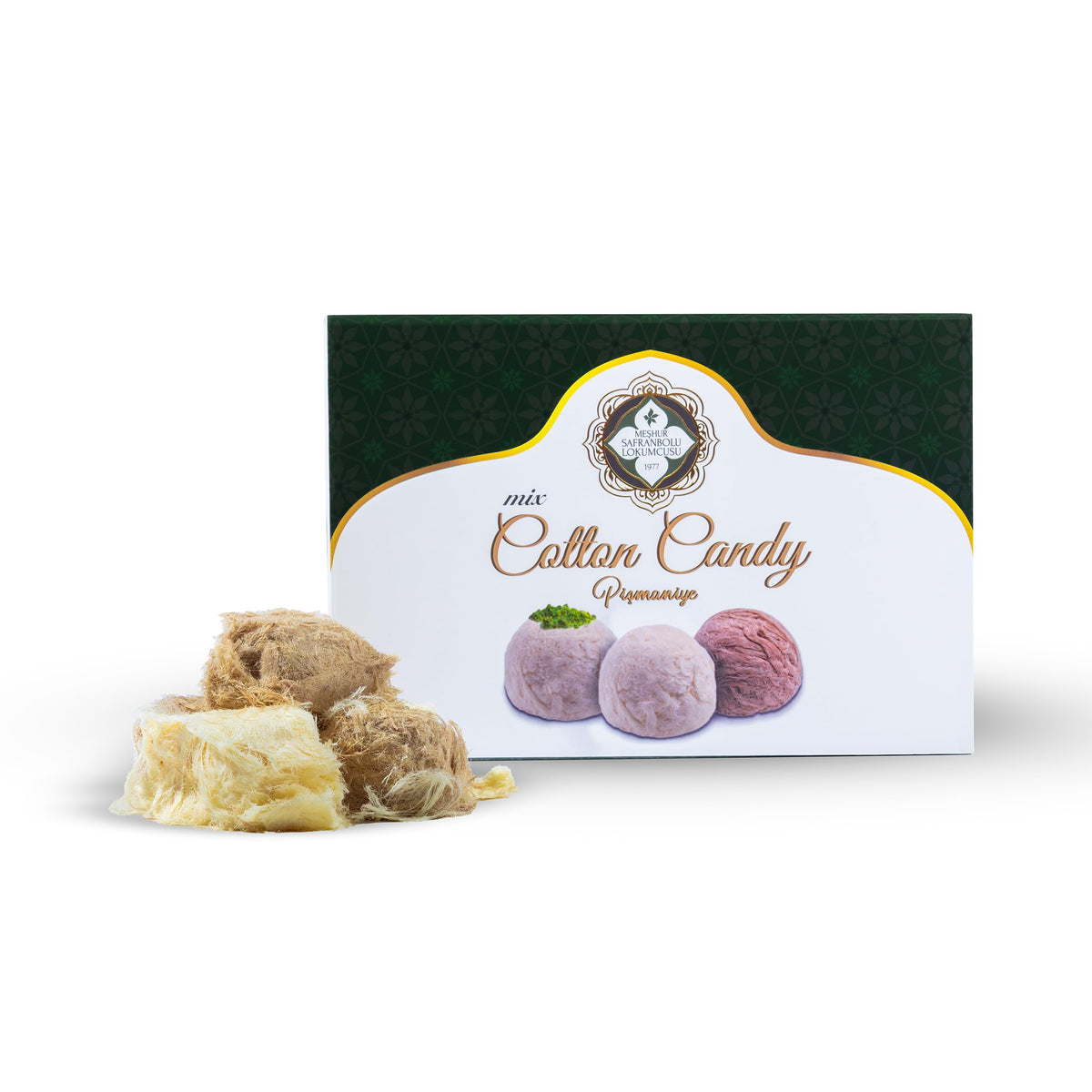 Me?hur Safranbolu Lokumcusu Turkish Cotton Candy Pi?maniye - Traditional Handmade Floss Halva Dessert, Light and Fluffy Sweet Treat, Authentic Turkish